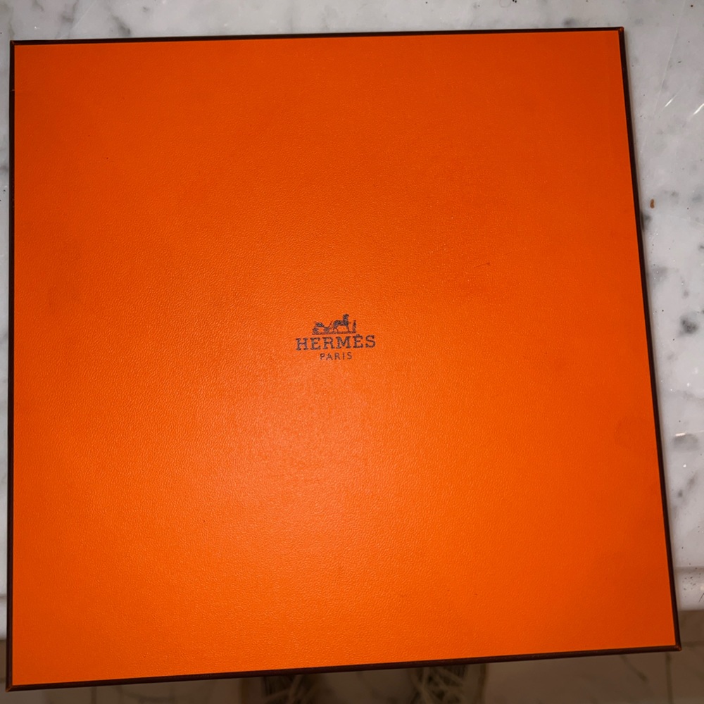 Hermes gift box only (Hermes scarf) 9.5 x 9.5”